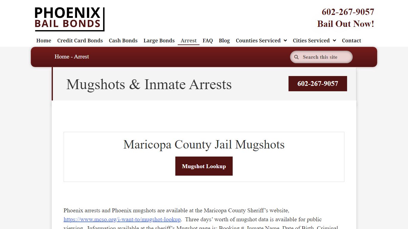 Phoenix Mugshots & Arrests - Search Maricopa County Jail roster